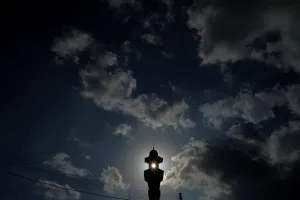 Prints of The minaret of the Mariam Al-Batool Mosque at the Islamic Centre is silhouetted against the sun in Paola, Malta August 22, 2017. REUTERS/Darrin Zammit Lupi TPX IMAGES OF THE DAY Global Prints: Minaret of Mariam Al-Batool Mosque in Paola