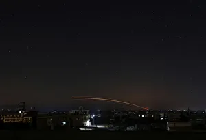 Syria Prints: Missile fire is seen over Daraa