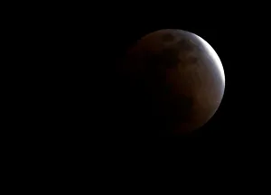 A full moon is seen during a lunar eclipse in Beijing
