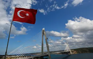 Turkey Prints: Newly built Yavuz Sultan Selim bridge, the third bridge over the Bosphorus linking