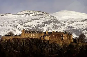 The Ochil hills are seen covered in snow behind Stirling Castle in Scotland January 18, 2005
