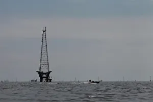 Images Dated 7th June 2018: Oil facilities are seen on Lake Maracaibo in Lagunillas