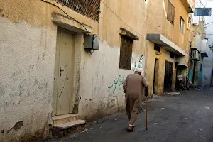 Palestinian man walks at al-Fari ah refugee camp in the Israeli-occupied West Bank
