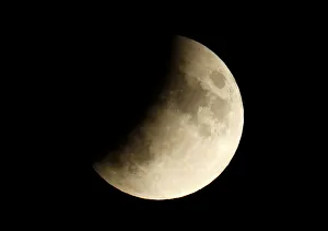 Lunar Prints: A partial lunar eclipse is seen in Berlin