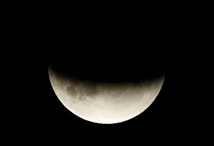Lunar Prints: A partial lunar eclipse is seen in Berlin