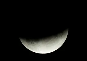 Lunar Prints: A partial lunar eclipse is seen in Berlin