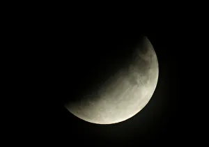 Lunar Prints: A partial lunar eclipse is seen in Berlin