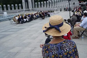 Memorialday Prints: Participants gather for a Memorial Day Observance at the World War II Memorial in