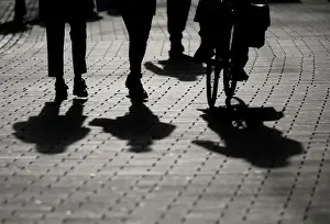 France Prints: People walk down the street during the start of winter sales in downtown Strasbourg