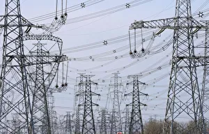 Prints of Power lines are seen along a highway on the outskirts of Beijing, China February 3, 2018. Picture taken February 3, 2018. REUTERS/Jason Lee China Prints: Power lines are seen along a highway on the outskirts of Beijing