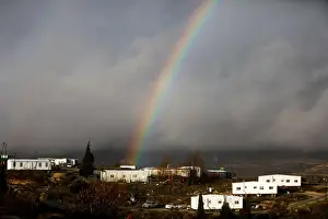 Prints of A rainbow is seen over the Israeli settler outpost of Amona in the occupied West Bank January 31, 2017. REUTERS/Ronen Zvulun TPX IMAGES OF THE DAY Israel Prints: A rainbow is seen over the Israeli settler outpost of Amona in the occupied West Bank