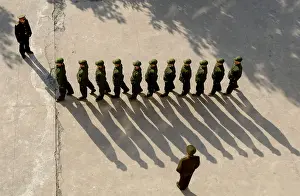 Recruits of Peoples Liberation of Army undergo training in Hefei