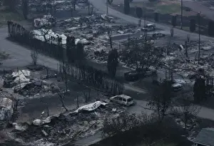 Images Dated 2017 July: The remains of the Boston Flats trailer park is pictured after being destroyed by a