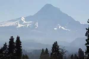 Oregon Prints: Rescue personnel attend the staging area for rescues underway on Mount Hood