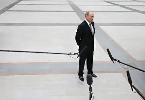 Russian President Putin meets with journalists after a live broadcast nationwide call-in