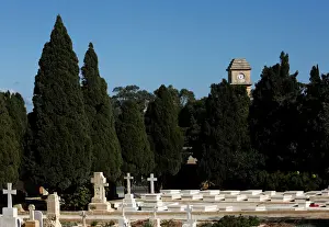 Time Prints: The Saint Patricks Barracks clock tower is seen from the Pembroke Military Cemetery in