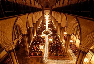 Christmas Prints: Salisbury Cathedral celebrates the beginning of Advent with a candle-lit service