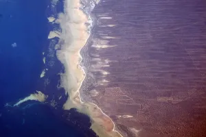 Sand banks and dunes can be seen along the coastline in South Australia Sand banks and dunes can be seen along the coastline in South Australia