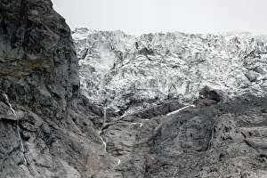 Italy Prints: A segment of the Planpincieux glacier is seen on the Italian side of the Mont Blanc