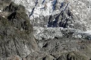 Italy Prints: A segment of the Planpincieux glacier is seen on the Italian side of the Mont Blanc