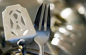 Precious Prints: Silver products are pictured in a second-hand silverware shop in Bordeaux, France