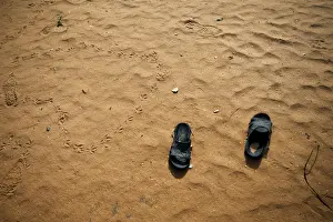 Nigeria Prints: Slippers are pictured at the school compound in Dapchi in the northeastern state of Yobe