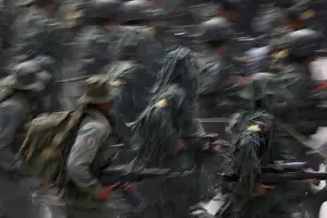Images Dated 2018 July: Soldiers take part in a military parade to celebrate the 207th anniversary of Venezuela s