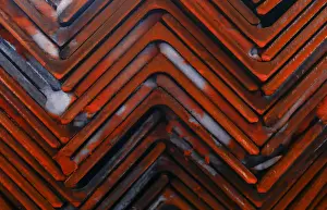 Steel angles are pictured at the Ariel Metal steel trader warehouse in Podolsk