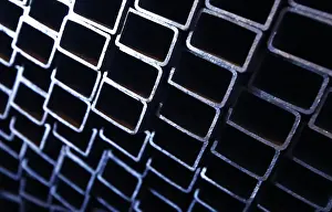 Business Prints: Steel profile pipes are pictured at the Ariel Metal steel trader warehouse in Podolsk