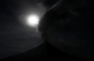 Lunar Prints: The super blue moon is seen above the Mayon Volcano during a total eclipse in Legazpi