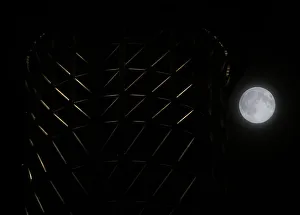 Japan Prints: A super moon is seen next to Tokyo Sky Tree