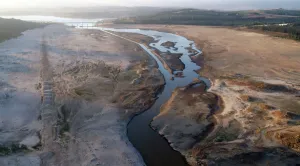 Safrica Prints: The Theewaterskloof Dam, which supplies most of Cape Towns potable water is seen
