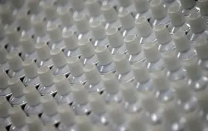 Nigeria Prints: Toothpaste tubes are seen on the production line at the Unilever factory in Lagos