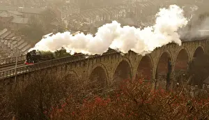 The Tornado steam locomotive is seen carrying her first passengers through Durham