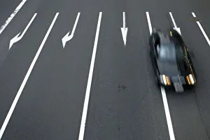Vehicle drives on a road in Tokyo
