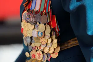 Images Dated 2018 May: A veteran attends the Victory Day parade at Red Square in Moscow
