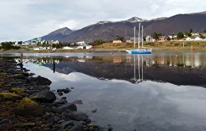Latin America Prints: A view of the city of Puerto Williams is seen in Chile