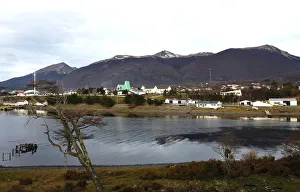 Latin America Prints: A view of the city of Puerto Williams is seen in Chile