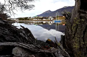 Chile Prints: A view of the city of Puerto Williams is seen in Chile