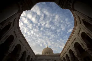 Yemen Prints: View from inside the al-Saleh mosque in Yemens capital Sanaa