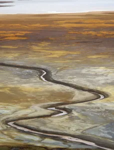 A view of Milluni water reservoir in the Bolivian highlands