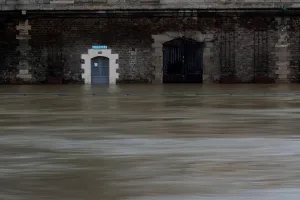 A view shows the flooded banks of the Seine River after days of rainy weather in Paris A view shows the flooded banks of the Seine River after days of rainy weather in Paris