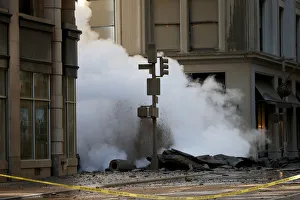 The view a steam pipe explosion in Midtown Manhattan