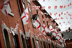 Worldcup Prints: Wales Street in Oldham is temporarily renamed by its residents as England Street as they