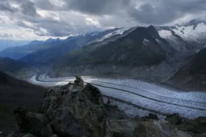 Climatechange Prints: Wider Image: Earthprints: Aletsch Glacier