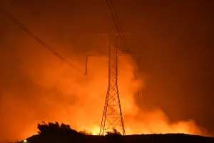 California Prints: A wind-driven wildfire burns in Sylmar, California