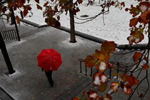 A worker waits for visitors outside of the U. S. Capitol in Washington