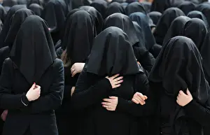 Religion Prints: Worshippers take part in the procession of the Madonna della Vergine Desolata during