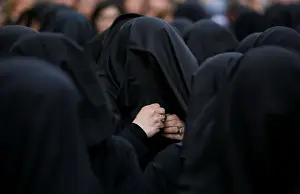 Religion Prints: Worshippers take part in the procession of the Madonna della Vergine Desolata during