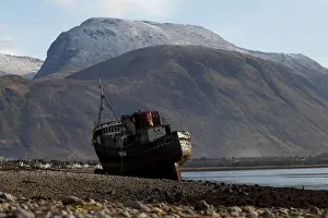 The wreck of the Golden Harvest, a fishing vessel that ran aground on the banks of
